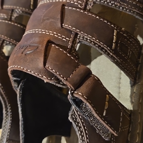 Mens, Clark's Gladiator Sandals, Leather, Brown, Size 11M - Picture 5 of 7